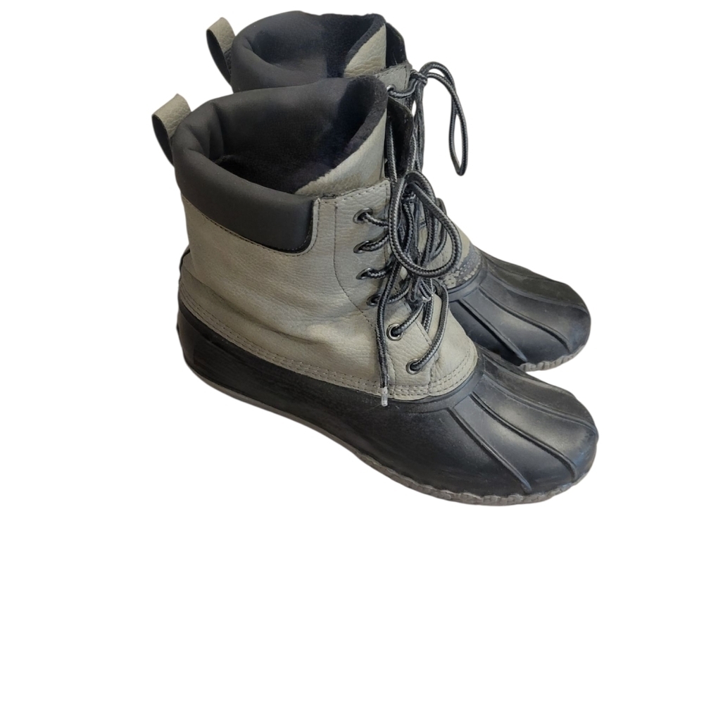 Adam Black and Green Faux Fur Boots - Picture 3 of 4